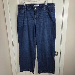 Lane Bryant Dark Wash Wide Leg Jeans